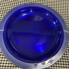 glcoloc Blue Cobalt Glass France Set Of 4 Plates 91/4”