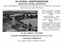 1950 Bramfield House Bramfield Hertfordshire For Sale With 32 Acres