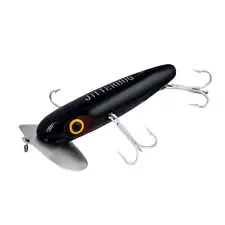 Jitterbug Topwater Bass Fishing Lure - Excellent for Night Fishing, Black, G7...