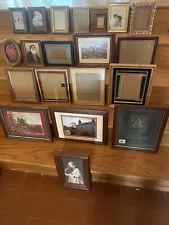 LOT OF 20 Picture Frames Assorted Sizes Some Real Old Most From The 1960- 2000