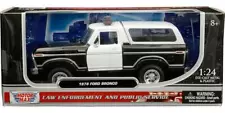 1978 Ford Bronco Custom w/ Lightbar - Black and White Two-tone (Law Enforcement