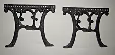 Heavy Vintage Cast Iron Bench / Table Legs, Ornate Scroll,