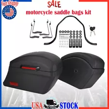 Saddlebags Hard Bag & Heavy Duty Mounting Kit For Honda Shadow 400 750 Vtx1800 U (For: Victory Octane)