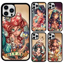 Tattoo Princess Sublimation Phone Case Fit For iPhone 14 15 promax & S22 S23 S24