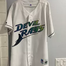 Tampa Bay Devil Rays Russell Athletic Authentic Home 1998 Jersey Size 52