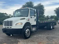 2014 Freightliner M2106 T/A 24' Flatbed Piggyback Forklift Truck Cummins bidadoo