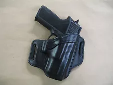 Sig Sauer P 228 / 229 OWB Leather 2 Slot Molded Pancake Belt Holster CCW BLK RH