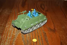 Vintage MPC Army Armored Personnel Carrier, MG, & 3 Vintage Sitters Tank - Marx