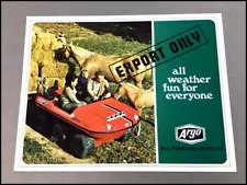 1970 1971 Argo ATV 6-wheeler Vintage Original Car Sales Brochure Catalog