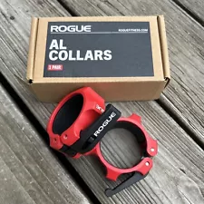 ROGUE Fitness USA Aluminum Collars Red Olympic Bar Clips Clamps NIB