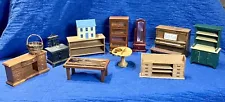 Artisan *DOLLHOUSE-FURNITURE SALE* Twelve Items, Some Signed Pieces 1:12