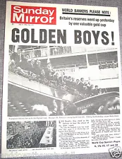 ENGLAND World Cup Winners 1966 Vintage Newspaper Retro Old Football Antique UK