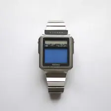 Seiko T001-5010 Vintage 1982 Stainless Steel TV watch Quartz Mens Watch Auth