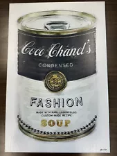 Coco Chanel Soup can Photo. Fashion soup - 24”x16”