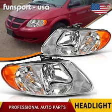 Front Headlights Headlamps for 01-07 Dodge Caravan Town & Country 01-03 Voyager (For: 2002 Town & Country)