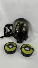 MSA 7-1293-2 Small Full Face Gas Mask Respirator With Filters.#2