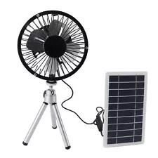 Portable 10W Solar Powered Fan Ventilator Greenhouse Pet Dog Chicken House Cool