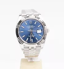 Rolex 2024 Datejust 41 Blue Index Fluted Jubilee New Card/Box/Papers 126334