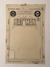 Comic Book Cover Art Acetate Overlay for Batman Annual #8 (1982)