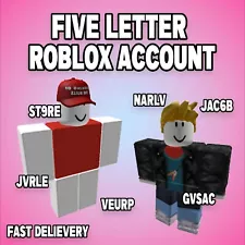 FIVE LETTER ROBLOX ACCOUNT CHEAP