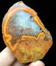 47g Rare Natural Raw Color Surya Agate Crystal Geode Specimen Healing D272