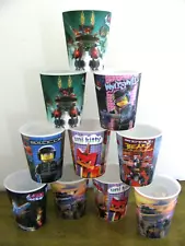 LOT OF 10 McDonald's The Lego Movie Holographic 3-D Cups for Birthday Party EUC