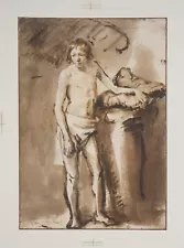 Rembrandt (after): Standing Woman, LITHOGRAPH, 1923