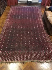 Flat Woven 100% Wool Yomud Turkmen Kilim Soumak Main Rug