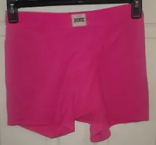 VICTORIAS SECRET BRIGHT PINK BOXER BRIEFS SLEEP SHORTS SIZE LARGE