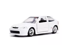 JADA JDM TUNERS 1997 HONDA CIVIC EK TYPE R WHITE 1:32 DIECAST 5" NEW NO BOX