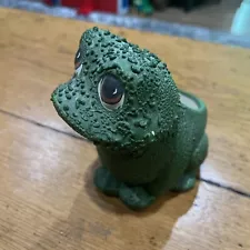 Frog Planter for Succulents - Small Cement Animal Pot Indoor Outdoor Plants