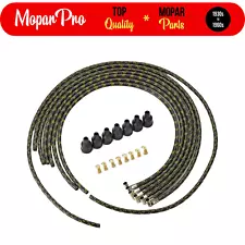 FOR 1937 DODGE CAR AND TRUCK BRAND NEW SPARK PLUG WIRE SET BLACK & GOLD LACQUER