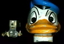 VINTAGE SHELBY BICYCLE DONALD DUCK HEAD WITH LIGHTS NICE