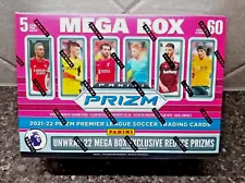 2021-22 PANINI PRIZM PREMIER LEAGUE SOCCER MEGA BOX WITH 22 RED ICE PRIZMS ð¥ð¥