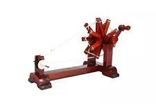 Wooden Charkha Gandhi Charkha Spinning Wheel Home Decore Handicraft Brown US