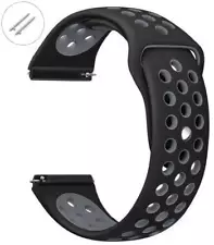 Black & Gray Sport Silicone Replacement Watch Band Strap Quick Release Pins 4072