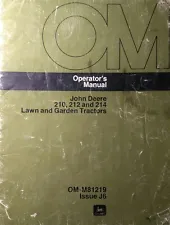 John Deere 200 210 212 214 Lawn Garden Tractor & 43 Blade Owners (2 Manuals)