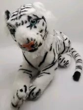 New ListingVintage Siberian White Tiger Plush Realistic Stuffed Animal 11" Tag Cut Off