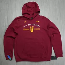 Nike USC Trojans Hoodie Men XL Fleece Pullover Sweatshirt NEW V Is For VICTORY