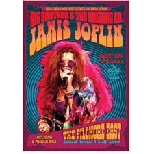 JANIS JOPLIN FILLMORE EAST 1968 Concert Poster Sized Photo Wall Art 11"x 17"