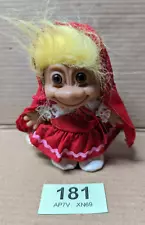 Troll Doll Little Red Riding Hood with Shawl and Basket Russ