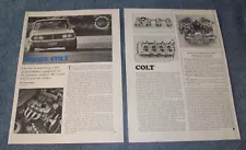 1973 Dodge Colt Performance Upgrades Info Article "Chrysler is Marketing..."