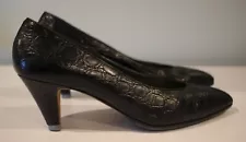 Vintage Gucci Womans Black Pump Dress Shoes Gently worn Euro size 37 1/2