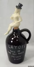 Vintage Lay Off This Old Mans Private Stuff Lady Stopper Jug Decanter