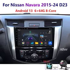 6-64GB Android 13 For Nissan Navara 2015-24 D23 Car Stereo Radio Carplay GPS CAM