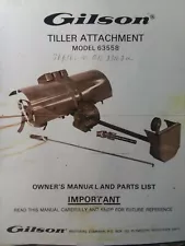 Gilson Montgomery Ward Lawn Garden Tractor Tiller Implement Owner & Parts Manual