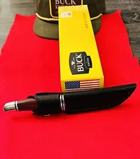 BUCK USA WOODSMAN 102 NIB KNIFE COMPLETE. DISCONTINUED EXCLUSIVE. MICARTA HANDLE