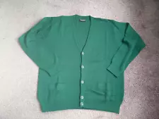 Franco Ponti - Green Merino Wool Blend V-Neck Cardigan. Size XL . CHARITY SALE