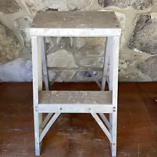 Vintage 23.5” Aluminum 2-step Ladder NICE PATINA ðºð¸ Primitive Farm Decor! ð