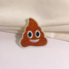 Iron on patch-Poop Emoji face